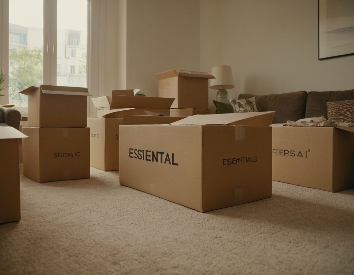 Halte eine Box mit wichtigen Dingen für den ersten Tag bereit - So packst Du deinen Haushalt systematisch und ohne Chaos