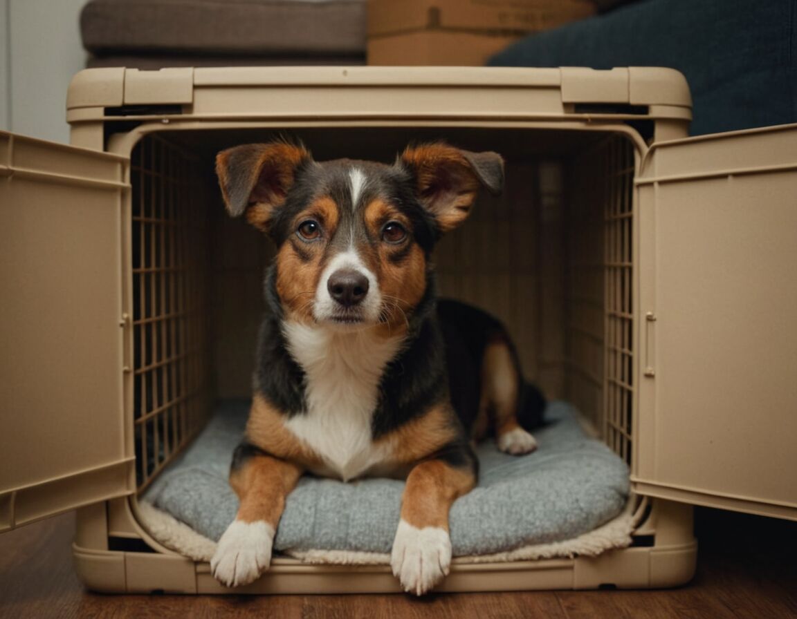 Sorge für eine sichere und bequeme Transportbox - Umzug mit Hund: So bleibt Dein Vierbeiner entspannt